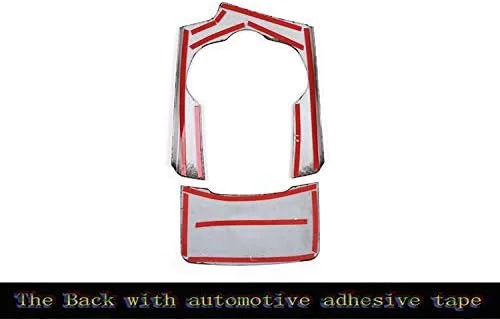 Vista 7 de YIWANG Fibra de carbono ABS interior coche consola central cambio panel cubierta 2 unids para Alfa Romeo Stelvio 2017 2018 2019 Auto Accesorios