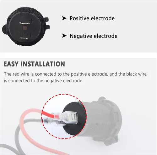 Vista 4 de 2 piezas de enchufe para encendedor de cigarrillos de 12 V, enchufe para encendedor de cigarrillos impermeable de 12 V para cargador de coche