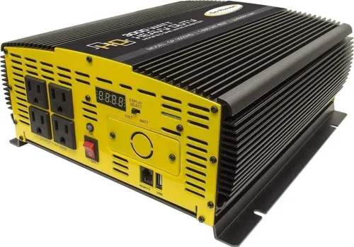 Vista 9 de Go Power GP-225HD Inversor de onda sinusoidal modificada de alta resistencia, 225 vatios, entrada de 12V, tomas de corriente AC duales, solución