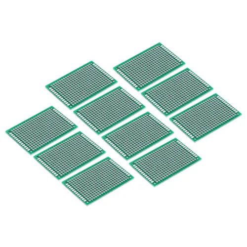 Vista 4 de Acouto 10 piezas 1.6 x 2.4 in doble lados prototipos DIY soldadura universal placa de circuito PCB placa perforada 6x4 placa perforada
