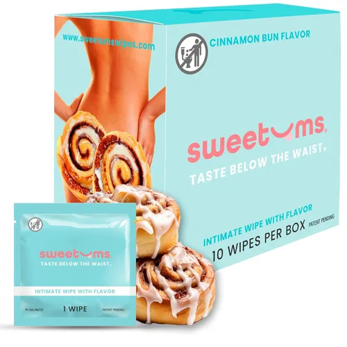 Vista 14 de Toallitas femeninas Sweetums para mujeres, envueltas individualmente - Toallitas íntimas con sabor y pH equilibrado - Paquete de 10 (cereza)