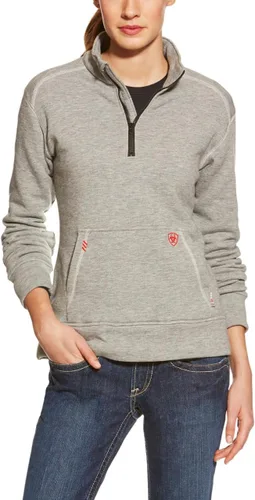 Vista 2 de Ariat FR Polartec Fleece 1/4 Zip Top - Suéter de trabajo flexible de capa media para mujer