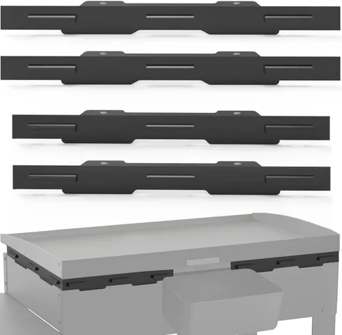 Vista 9 de Koutemie Protector contra el viento Blackstone de 17 pulgadas, accesorios de parrilla con protector térmico magnético, pantallas de viento de acero