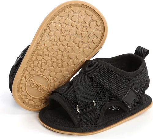 Vista 45 de Sandalias de verano para bebés, niñas y niños, unisex, antideslizantes, suela suave, transpirable, para primeros pasos, zapatos de playa al aire
