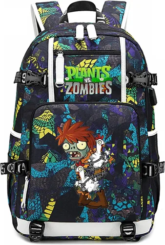 Vista 29 de ISaikoy Plants vs. Zombies Mochila Bolsa para Portátil Color Azul 1