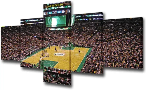 Vista 12 de Decoración de sala deportiva Memphis Grizzlies Imágenes para sala de estar, el foro FedEx en Memphis, pinturas de Tennessee, 5 piezas, lienzo, arte
