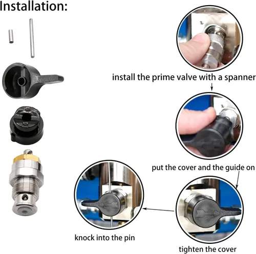 Vista 2 de 235014 Airless Prime Spray Valve Drain Valve Reemplazo para Graco 390 395 490 495 595 Pulverizador de pintura sin aire Aftermarketr