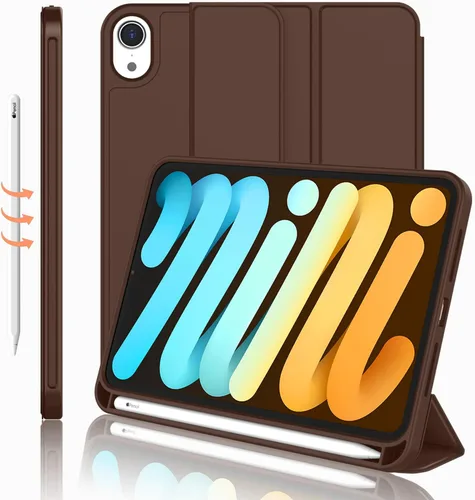 Vista 32 de iMieet Funda para iPad mini 7 2024 (A17 Pro), Funda para iPad mini 6 (8.3 pulgadas, modelo 2021), Funda para iPad mini 7ª/6ª generación con soporte