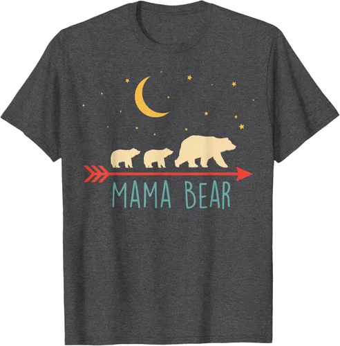 Vista 30 de Camiseta de mamá oso con 2 cachorros de dos veces Blessed Mama Bear, Negro, S