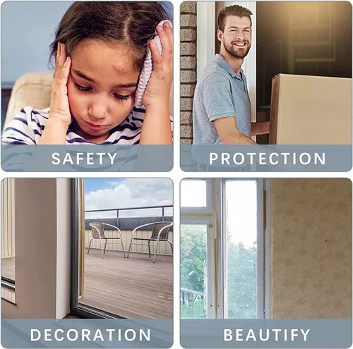 Vista 9 de Protector de esquina de pared, paquete de 2 protectores de esquina autoadhesivos para paredes Clear Corner Guard for Walls, 1.57" W x 35.4" L