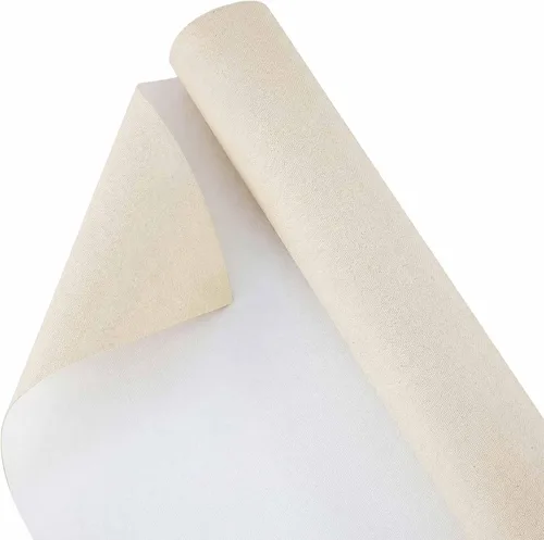 Vista 9 de Kinlop - Rollo de lienzo de algodón blanco de 12 pulgadas x 15 pies con doble imprimado para pintura al óleo y acrílica