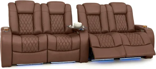 Vista 65 de Seatcraft Asientos de cine en casa Virtuoso LT Tawny Single reclinable Leonado