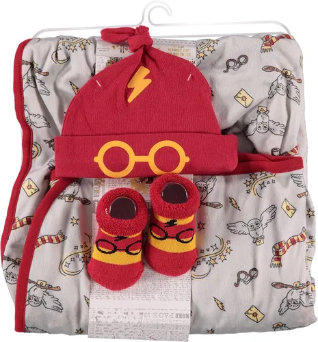 Vista 8 de Harry Potter Manta de vellón de felpa unisex para bebé, regalos para bebé, RojoAmarilloGris