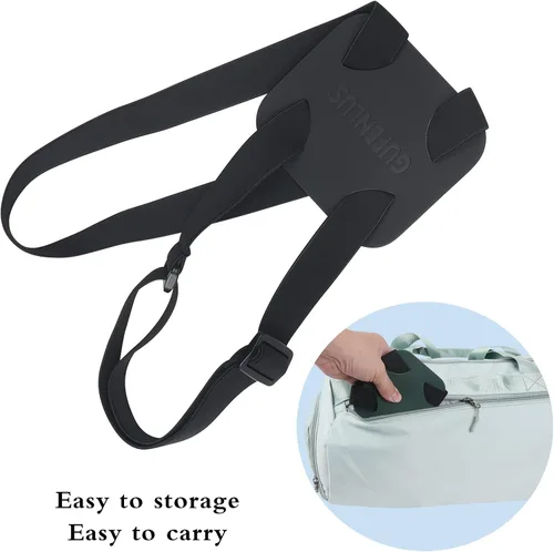 Vista 2 de Correas elásticas de equipaje para maletas, correas elásticas para equipaje de tamaño ajustable y accesorios elásticos de viaje, paquete de 2