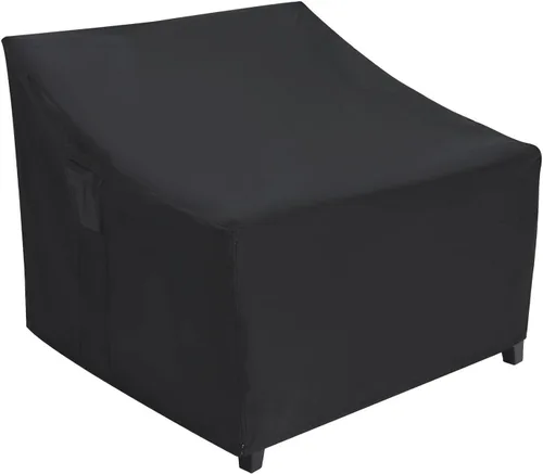 Vista 12 de ABCCANOPY Funda para silla de patio, apilable, impermeable, para exteriores, duradera, resistente a los rayos UV, de poliéster, funda para muebles