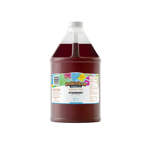 Vista 15 de Hawaiian Shaved Ice Jarabe de un galón, sabor sangre de tigre, excelente para granizados, sodas italianas, paletas heladas y más, no necesita
