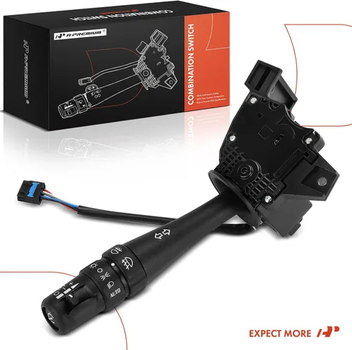 Vista 9 de A-Premium Interruptor de señal de giro, limpiaparabrisas, atenuador de faros (automático), palanca de interruptor multifunción de control de crucero
