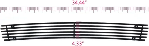 Vista 2 de PIT66 Parachoques delantero inferior Billet Grill Combo Inserto compatible con Nissan Maxima 2009-2014 Negro N87774H