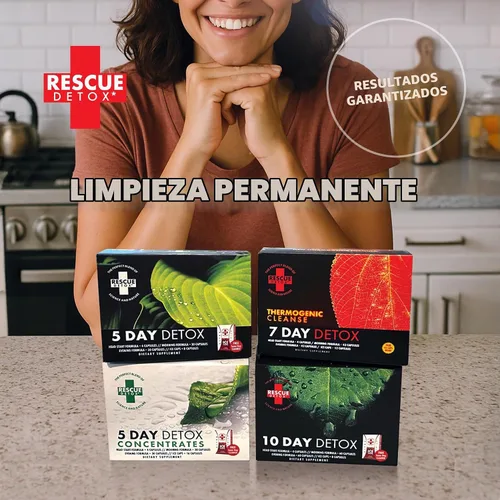 Vista 6 de Rescue Detox Concentrados de desintoxicación de 5 días +Plus Elimina permanentemente todas las toxinas