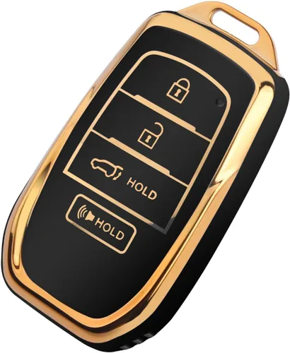 Vista 18 de Funda para llavero de Toyota con 3 botones (oro/negro)