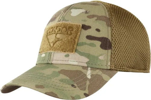Vista 4 de Condor Gorra de malla flexible para exteriores, Negro - Kryptek Highlander
