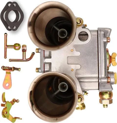 Vista 6 de NENKUTEN Carburador de 2 barriles para 45 DCOE Weber de 1.772 in de tiro lateral doble estrangulador Carb se adapta a Datsun 240/260/280Z MGB Toyota