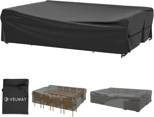 Vista 18 de Velway Funda para muebles de patio al aire libre, impermeable, rectangular, para mesa de patio, silla, sofá, 67 pulgadas de largo x 37 pulgadas