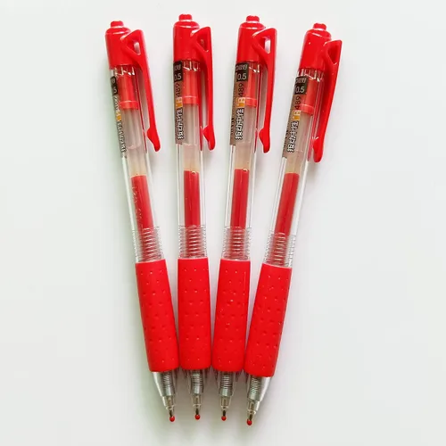 Vista 3 de Sencoo Paquete de 10 bolígrafos de gel rojos, retráctiles, punta fina, bolígrafo de escritura para oficina, escuela, estudiantes, regalo