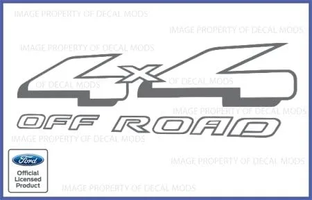 Vista 5 de Adhesivos Offroad 4x4 para Ford Ranger (1997-2012) Negro (Brillo) - CB