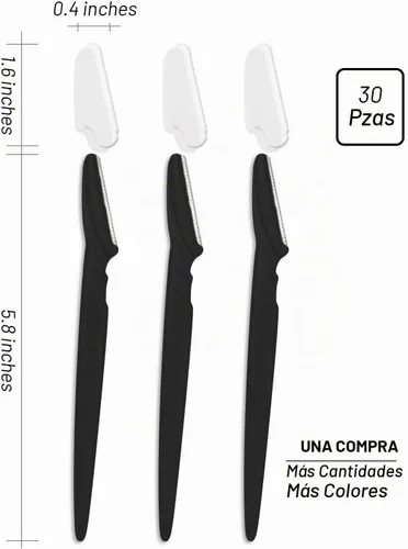 Vista 5 de MoHern Herramienta de dermaplaning para la cara, 30 piezas de maquinilla de afeitar Dermaplane para la cara, maquinilla de afeitar multiusos