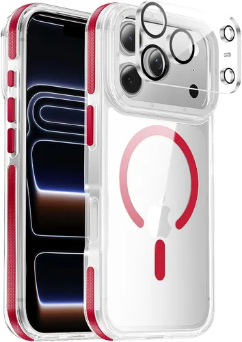 Vista 95 de Funda magnética para iPhone Air con protector de lente de cámara, protección grado militar de 10 pies, compatible con funda MagSafe Slim para iPhone