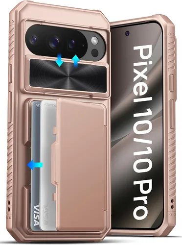 Vista 9 de ATATOO Funda tipo cartera para Google Pixel 10 Pro XL, tarjetero integrado (3-5 tarjetas) [bloqueo RFID] y cubierta de cámara deslizante, protección