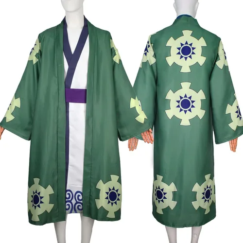 Vista 3 de Capa de disfraz de anime para adultos, capa negra, capa para hombre, uniforme de Halloween