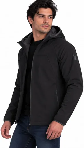 Vista 2 de Spyder Chaqueta Softshell para hombre - Chaqueta de forro polar resistente Cuervo negro