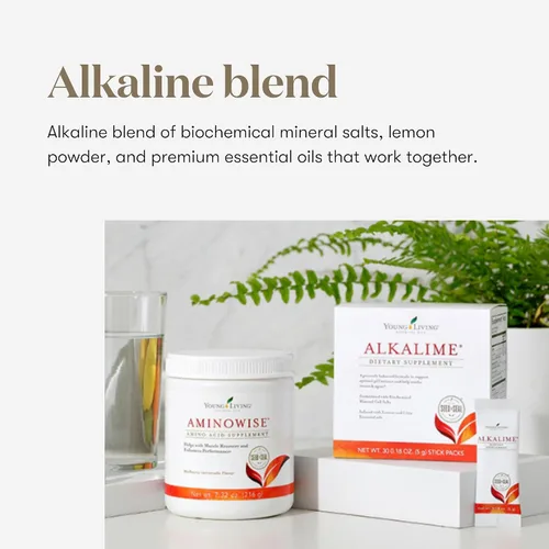 Vista 5 de Young Living Paquetes de barras AlkaLime 30 unidades Suplemento vitamínico y mineral Bienestar digestivo Suave para el estómago Infundido