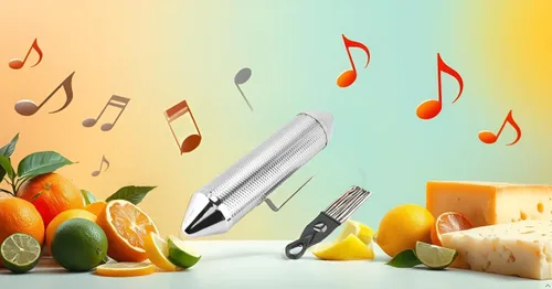 Vista 2 de Alomejor Guiro de metal, instrumento de percusión de acero inoxidable duradero con sonido fuerte con raspador para profesores de música