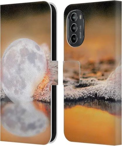 Vista 13 de Head Case Designs Officially Licensed Dave Loblaw Boy Painting Moon Clouds Sci-Fi and Surreal Leather Book Wallet Case Cover Compatible with
