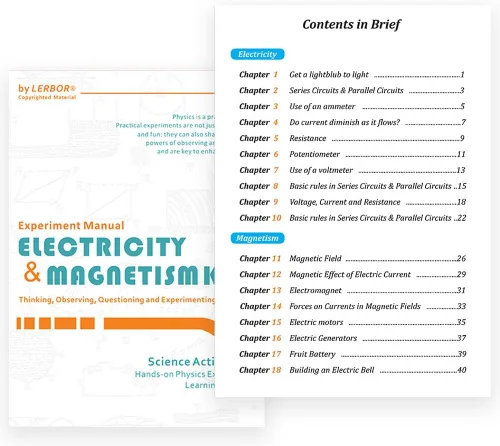 Vista 6 de Teenii Kit de electricidad y magnetismo para niños, experimentos científicos STEM con circuitos eléctricos, juguete educativo de física, juego