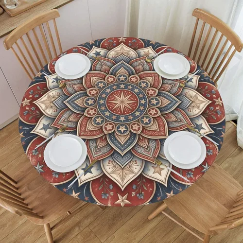Vista 24 de Decorative Round Tablecloth Fitted Elastic 26" - 30" Butterfly Waterproof Table Cloth Cover Stretch Table Pad Cover for Parties Weddings Banquet