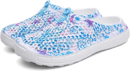 Vista 9 de CERYTHRINA Zuecos de jardín para mujeres, zapatos transpirables de secado rápido, sandalias, pantuflas, calzado de playa