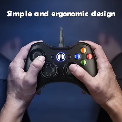 Vista 3 de Dinosoo Replacement for X-box 360 Controller Wired, Upgraded Joystick Compatible Steam Games Windows 11/10/8/7 USB Wired Gamepad Joystick No Turbo