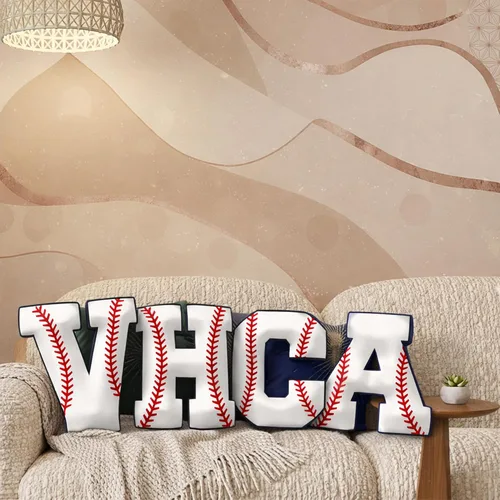 Vista 4 de Almohada personalizada de letras de baloncesto con nombre impreso, almohada de baloncesto con monograma personalizado, cojín deportivo, regalos
