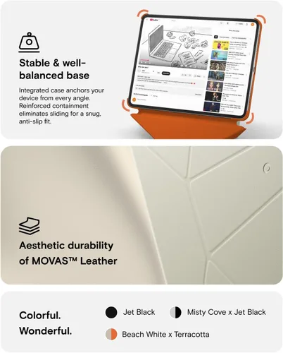Vista 9 de MOFT Funda dinámica tipo folio para iPad Pro de 13 pulgadas (M5 2025 / M4 2024) – [Protección de esquina reforzada] Soporte magnético delgado