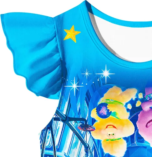 Vista 3 de NOALED Toddler Girls Dress Kids Costume Casual Dress Up Home Play Wear Birthday Gift