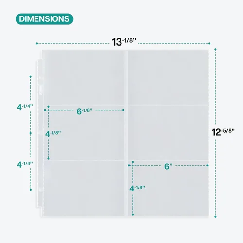 Vista 5 de Dunwell Páginas de repuesto para álbumes de recortes de 12 x 12 pulgadas, paquete de 25 unidades, 1 bolsillo súper pesado