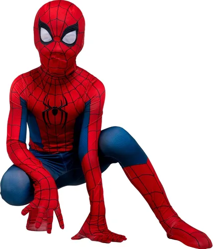 Vista 3 de Marvel Spider-Man Brand New Day - Disfraz oficial de Halloween Zentai para jóvenes, de lujo, elástico bidireccional, elastano con aberturas