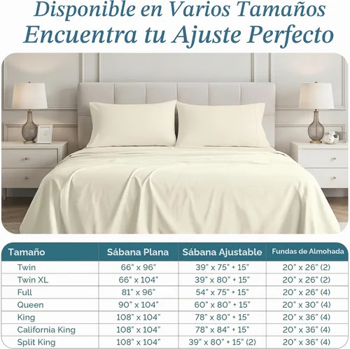 Vista 5 de Casa Platino - Juego de sábanas de tamaño individual, 100 % algodón, juego de 4 piezas con 500 hilos, acabado de satén sedoso y suave, juego de cama