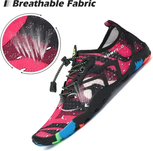 Vista 2 de Mishansha - Zapatos de agua para hombres y mujeres, secado rápido, para natación, buceo, surf, deportes acuáticos, piscina, playa, senderismo, yoga.