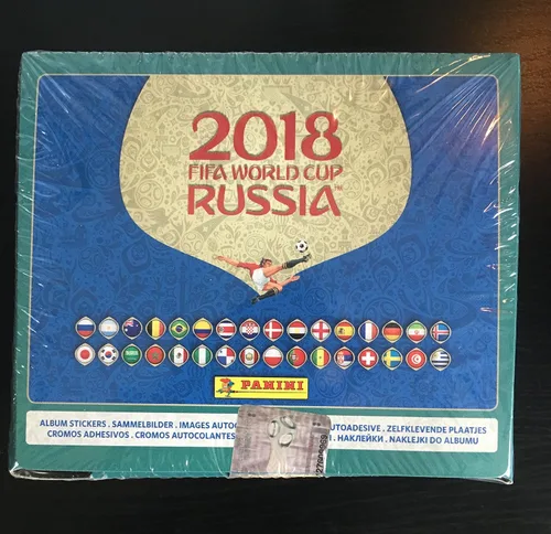 Vista 2 de Rusia 2018 Copa Mundial Caja de pegatinas Versión Internacional 104 Paquetes
