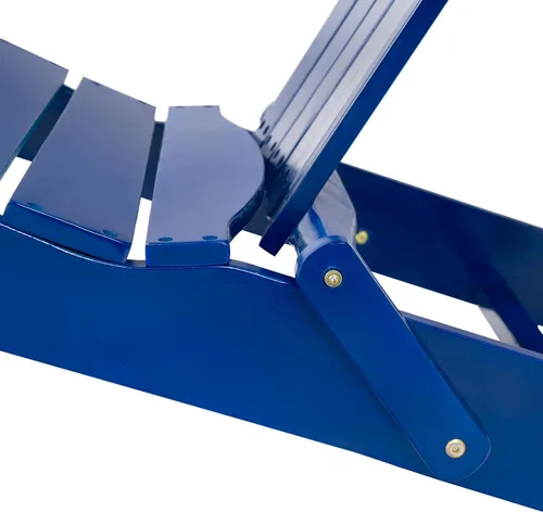 Vista 9 de Silla Adirondack plegable, sillas Adirondack azul para exteriores con textura de madera, sillas de madera de acacia, para todo tipo de clima
